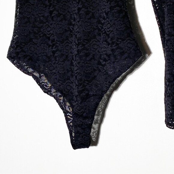New Jonathan Simkhai Standard Maddox Lace Mock Neck Bodysuit - Picture 6 of 9